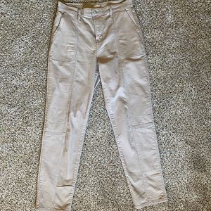 Straight Leg Khaki Colored Jeans
